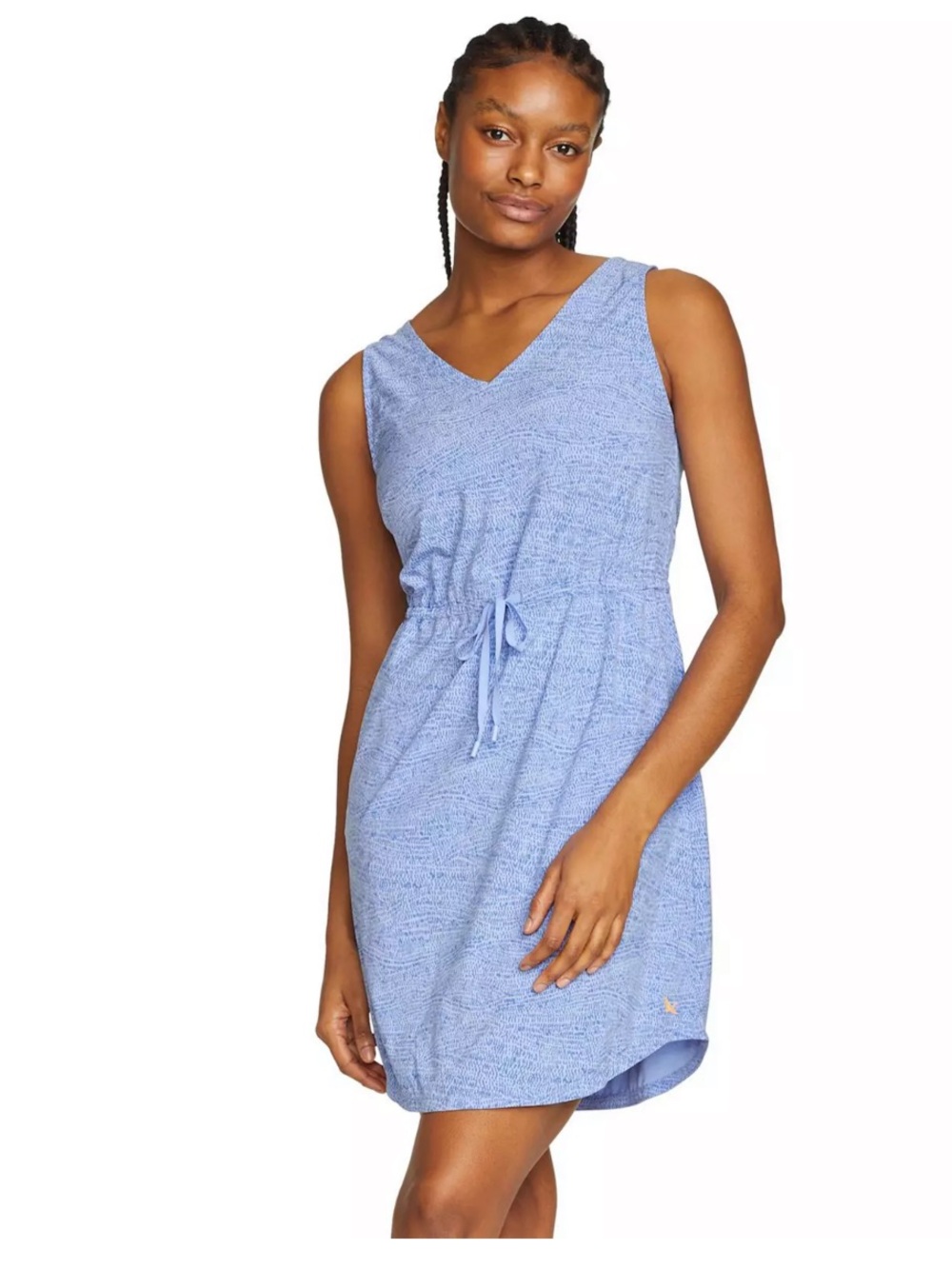 Eddie Bauer Bluebonnet Printed V-Neck Tank Dress